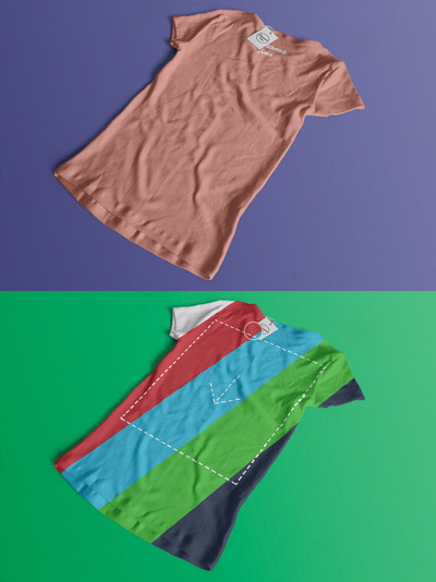 女士背心t恤模型 Woman Back T-Shirt Mockup 02