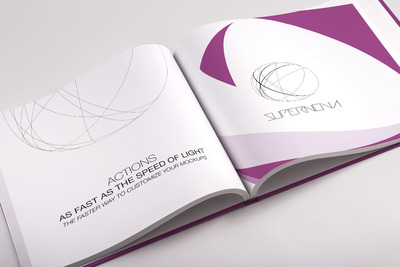 精装书PSD样机模型 Hardcover Large Square Book PSD Mockup 04