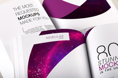 软皮贸易书PSD模型 Softcover Trade Book PSD Mockup 04