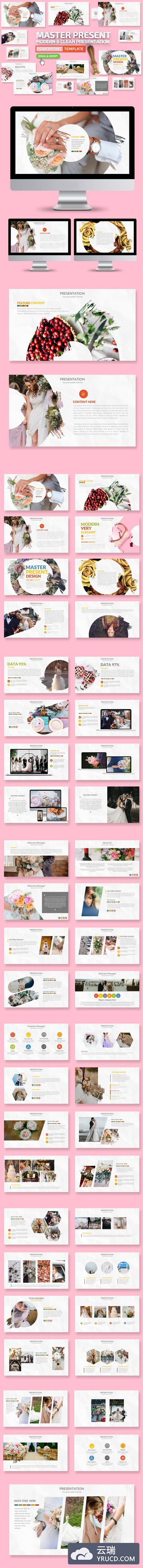 婚礼纪念与介绍并好看的ppt模板下载 [PPTX]