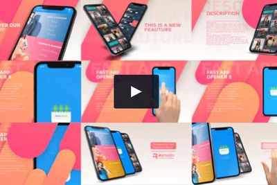 iPhone X手机APP应用促销推广视频AE模板