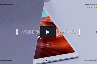 时尚现代的iPad平板电脑应用程序网络促销视频AE模板