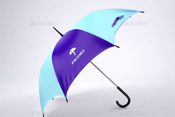 雨伞品牌广告设计样机展示模板