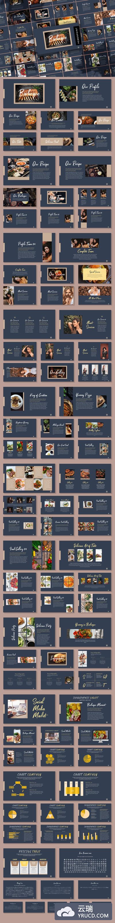 感恩节美食时尚高端精美ppt模板下载[PPTX]