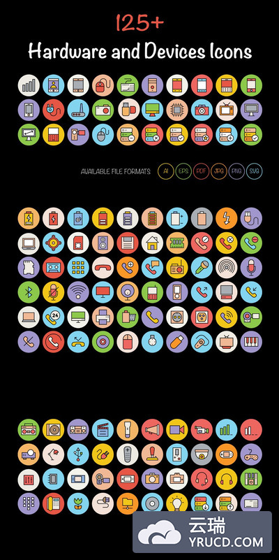 125+硬件和设备图标 125+ Hardware and Devices Icons