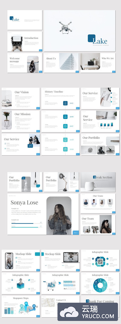 创业产业适合的简约PPT模板[PPTX]