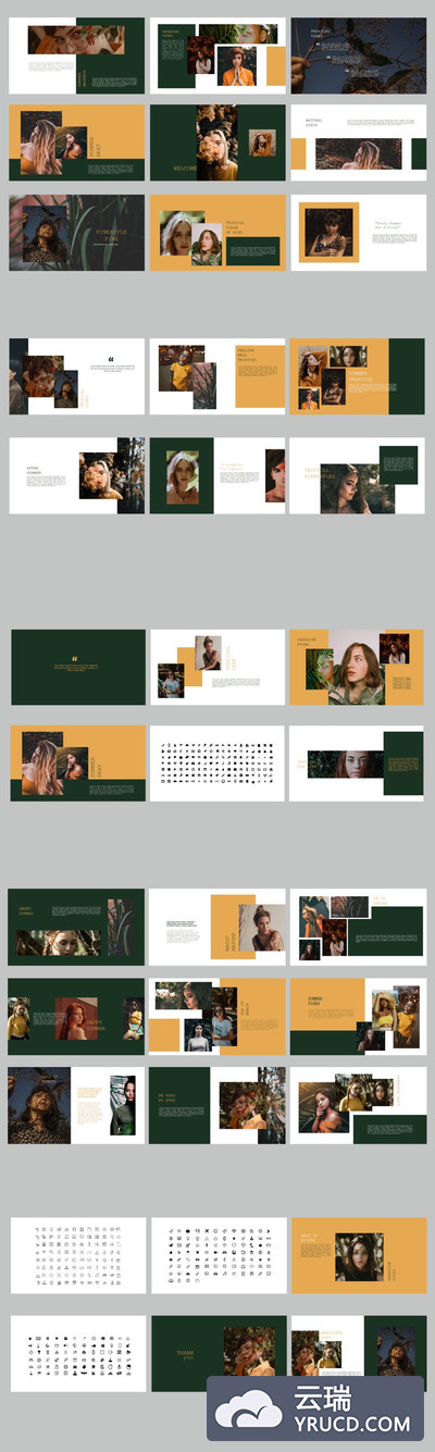 经典时尚的PPT模板套装[PPTX]