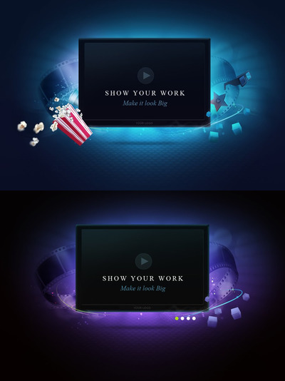 屏幕样机模板 Video Screen Template