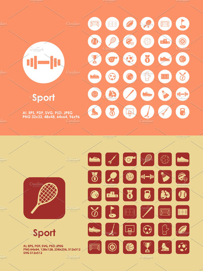 运动矢量图标 Sport icons
