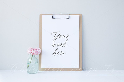 A4纸板夹样机 Styled stock photography - 8472