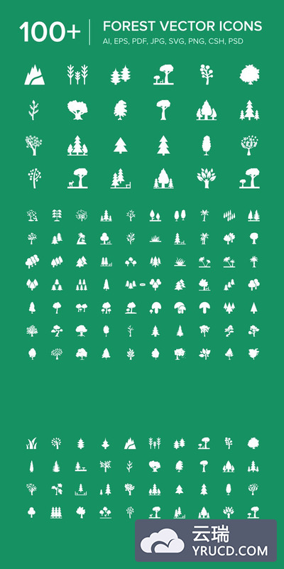 森林图标素材 100+ Forest Vector Icons