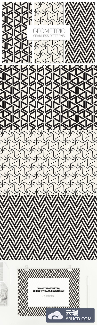 几何无缝图案集 Geometric Seamless Patterns Set 5