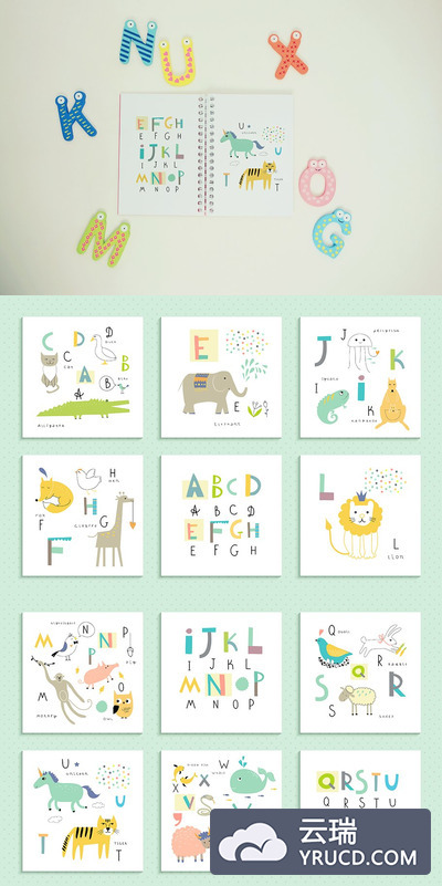 动物园字母插画 Zoo Alphabet