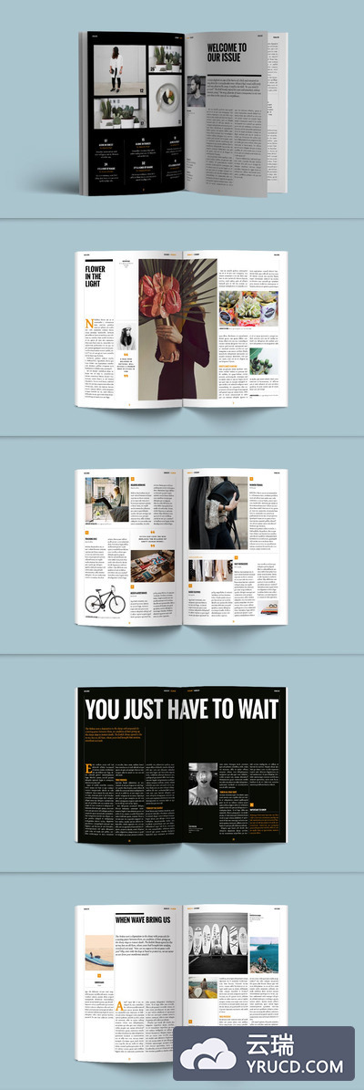 现代的Indesign杂志模板下载
