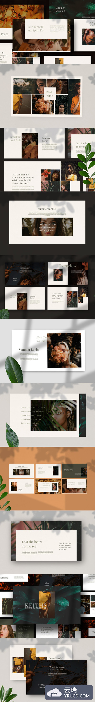 优雅时尚高端专业的高品质keynote幻灯片演示模板（key）