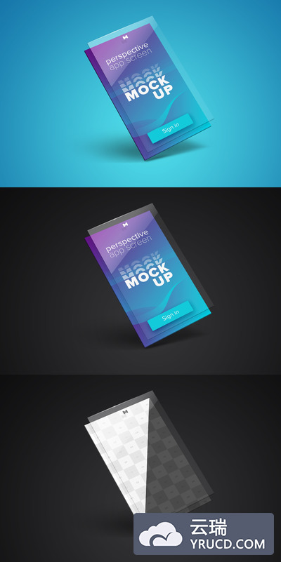 手机APP样机素材 Perspective App Screen Mockup 01