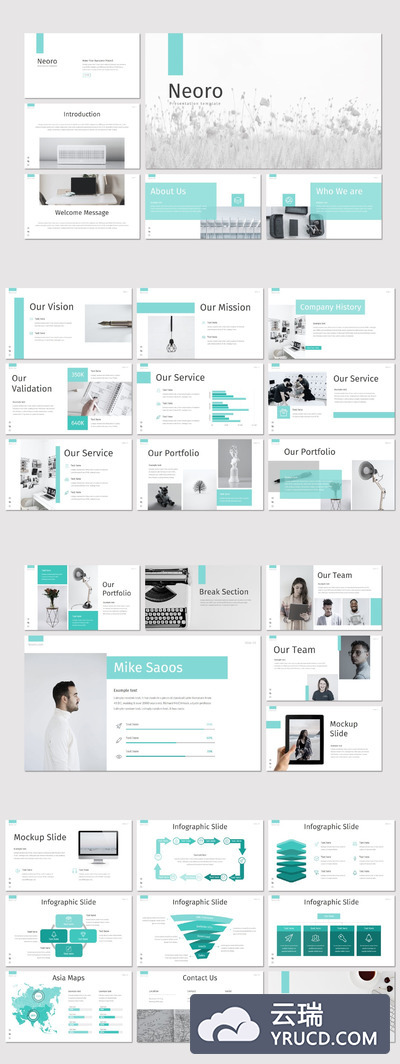 优秀的极简主义PPT模板下载[PPTX]