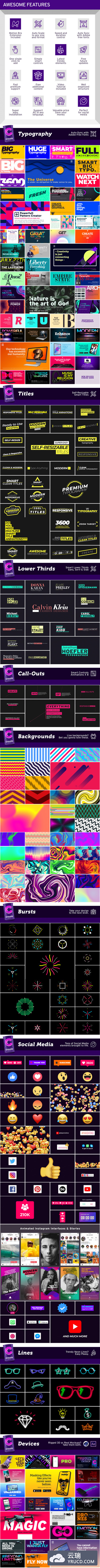 3600+元素社交媒体多用途AE视频巨无霸素材大合集