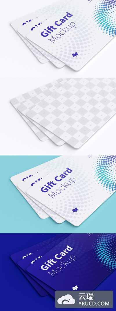 礼品卡设计样机 Gift Card Mockup 08