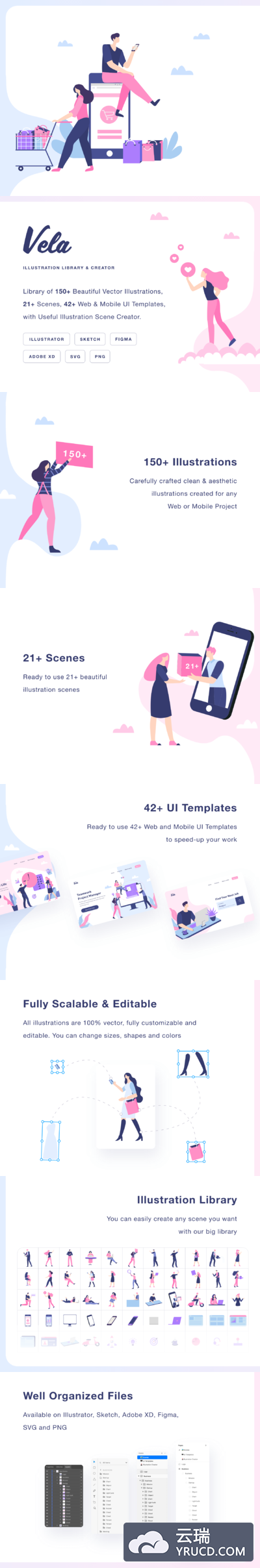 多功能创意插画设计素材包下载[Sketch,Ai,Fig,XD]
