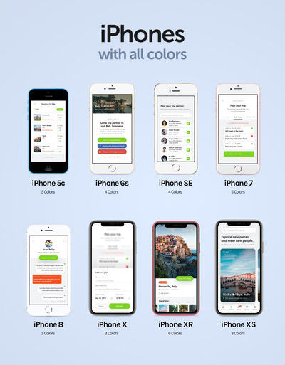 完美的多种iPhone手机样机素材合集下载[PSD]