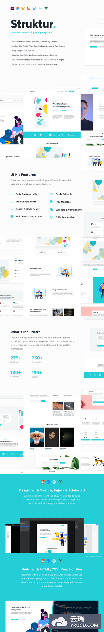 多功能海量网页设计模板下载[Sketch,Fig,XD]