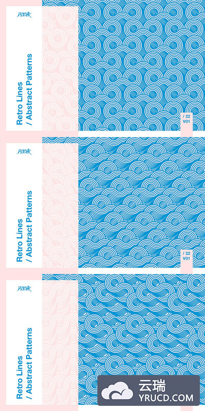 四方连续几何抽象无缝背景纹理矢量文件下载[Ai]