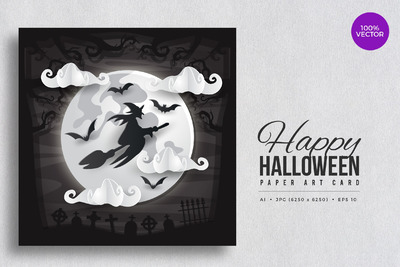 深色的万圣节广告插画海报模板下载[EPS]