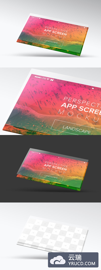 透视应用程序设计显示样机 Perspective App Screen Mockup 04