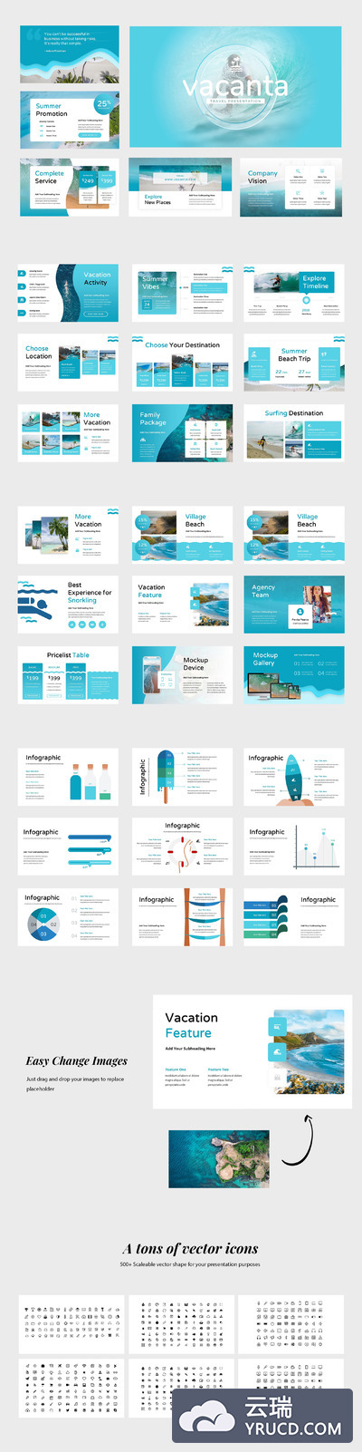 适合项目展示或作品展示的干净简单的现代风格PPT模板下载 [PPTX]