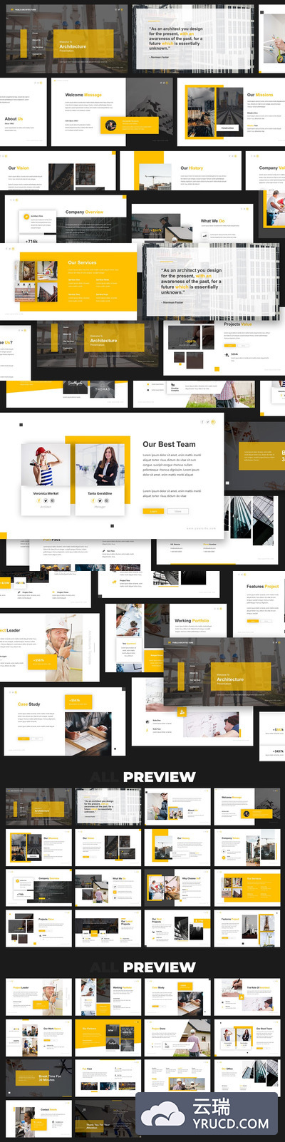 时尚高端优雅专业的房地产提案powerpoint幻灯片演示模板（pptx）