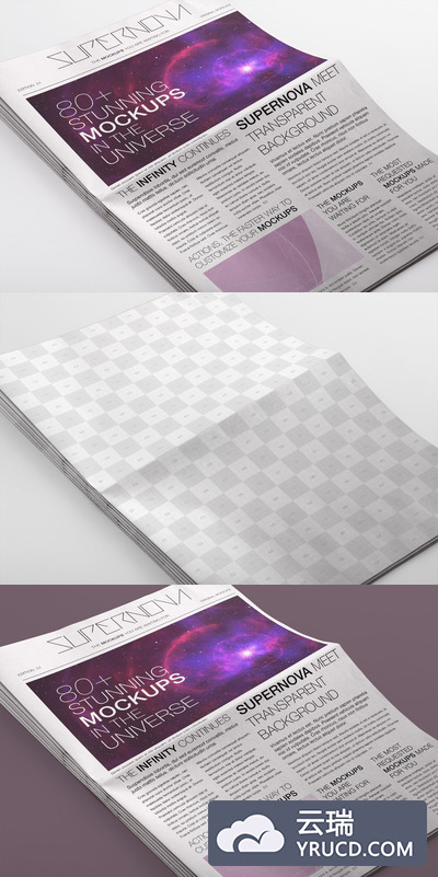 报纸设计样机素材 Newspaper PSD Mockup 03