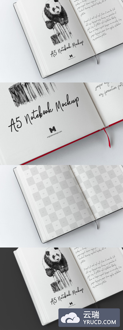 A5精装笔记本样机 A5 Hardcover Notebook Mockup 02