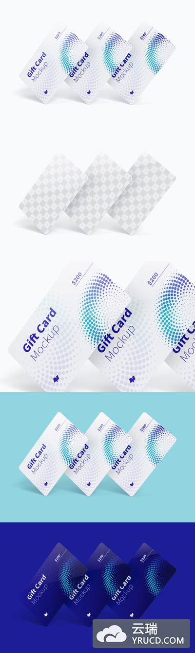 礼品卡样机素材 Gift Card Mockup 06