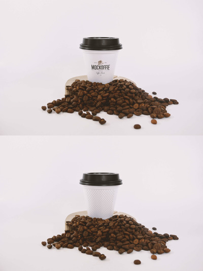 密封咖啡杯样机 Sealed Coffee Cup Mockup