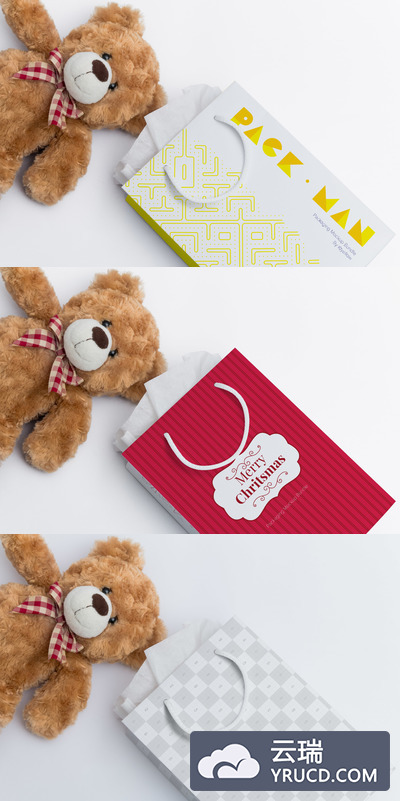 纸袋设计样机 Shopping Bag Mockup 02