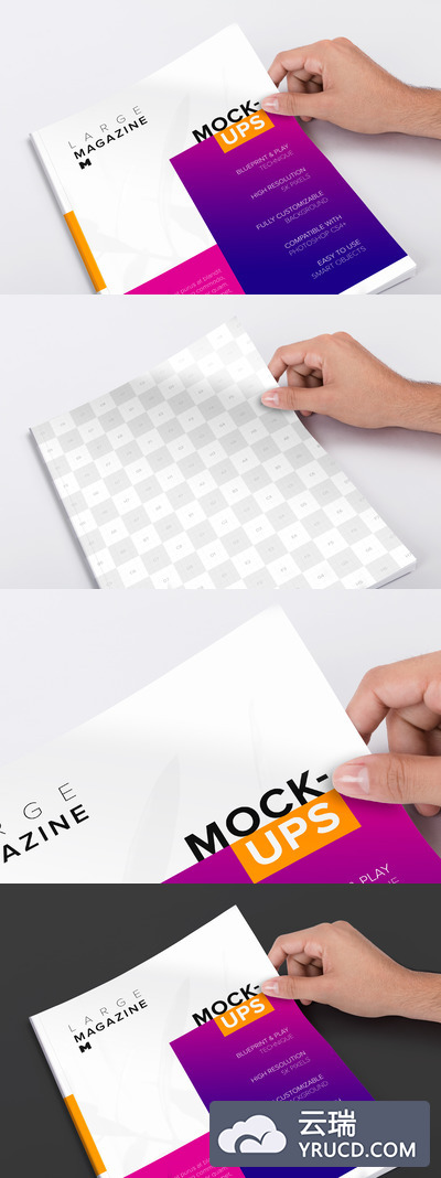 杂志封面样机 Large Magazine Cover Mockup 03