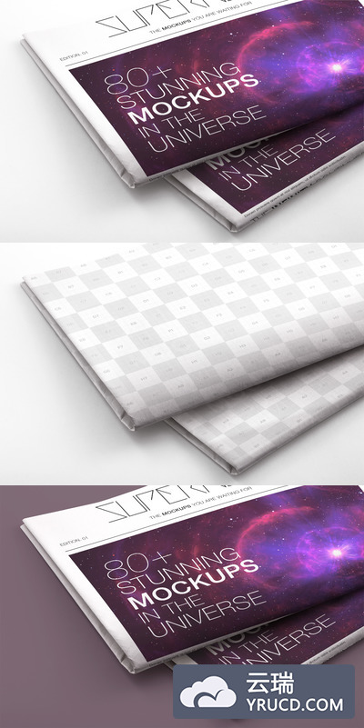 报纸设计样机 Newspaper PSD Mockup 02