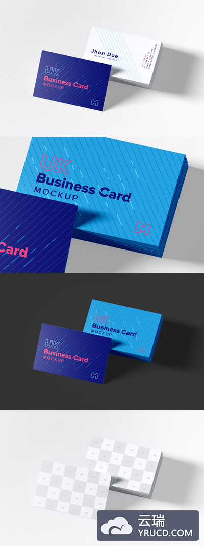 商业名片设计样机 UK Business Cards Mockup 06