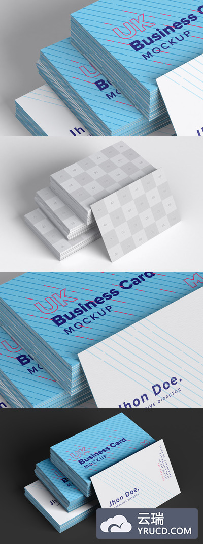 名片设计样机 UK Business Cards Mockup 08