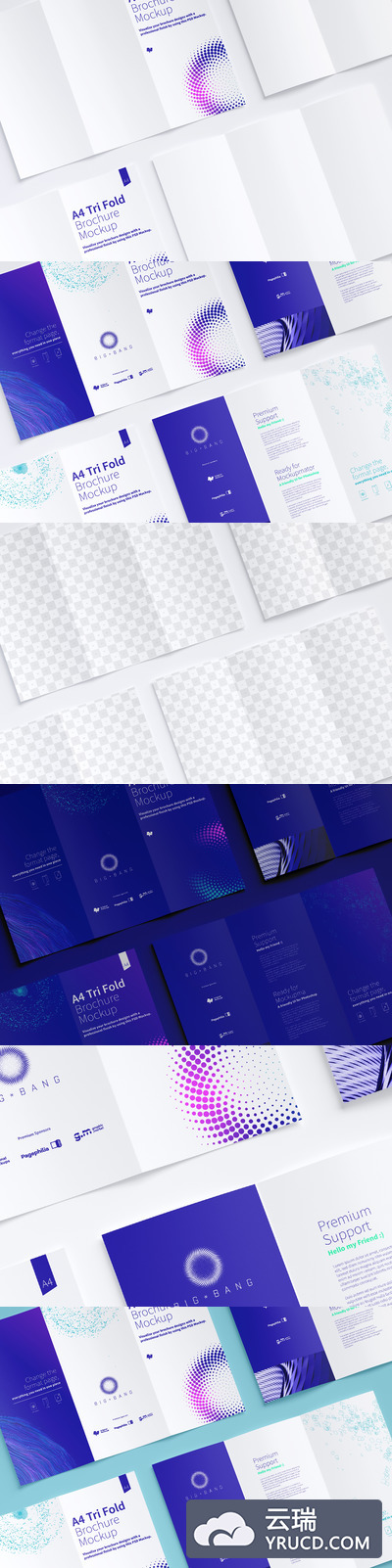 折页平面设计样机 A4 Trifold Brochure Mockup 07