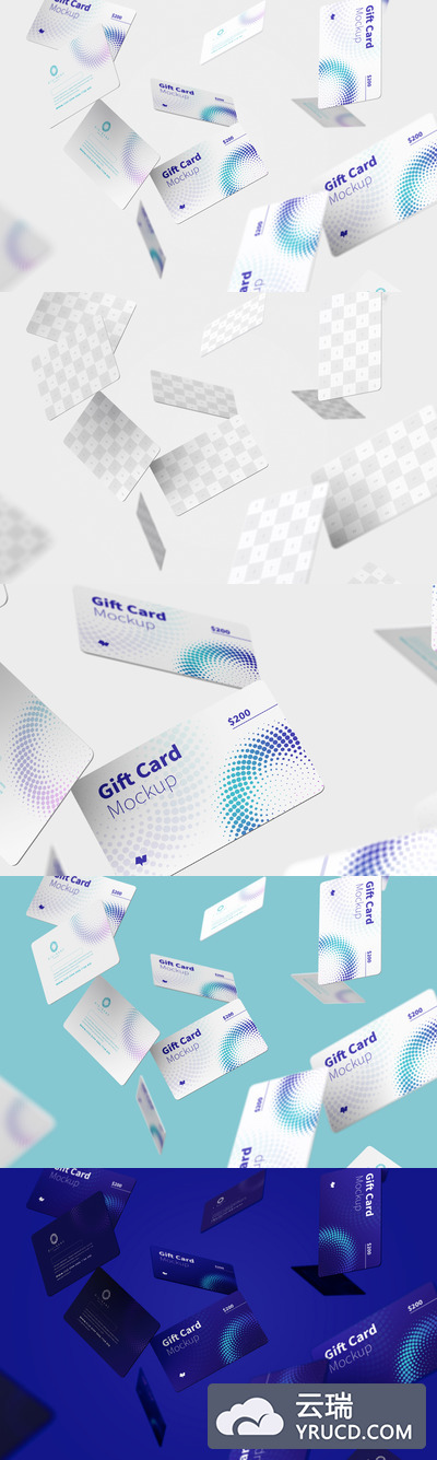 礼品卡样机素材 Gift Card Mockup 05