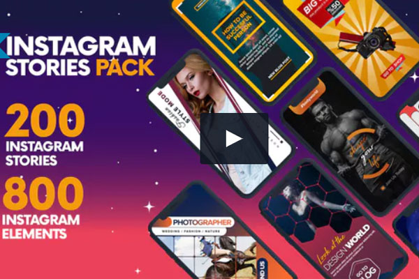 Instagram社交媒体故事广告视频AE模板