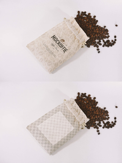 黄麻咖啡袋样机 Jute Coffee Bag Mockup