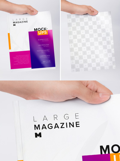 杂志封面设计样机 Large Magazine Cover Mockup 04