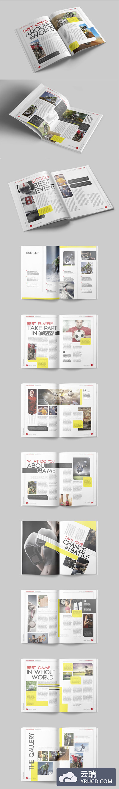 专业和干净的InDesign杂志模板[indd]