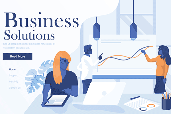 时尚高端简约扁平化风格的高品质现代平面设计banner海报插画设计模板集合