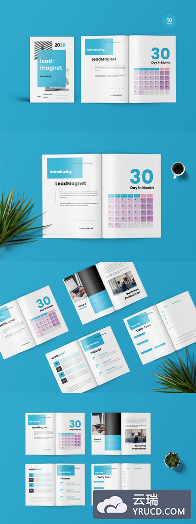 时尚高端简约多用途的高品质品牌手册画册房地产楼书杂志宣传册设计模板