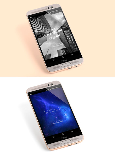 安卓手机样机 HTC One M9+ PSD Mockup 01