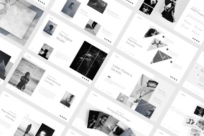 摄影作品展示相关的PPT模板下载[PPTX]